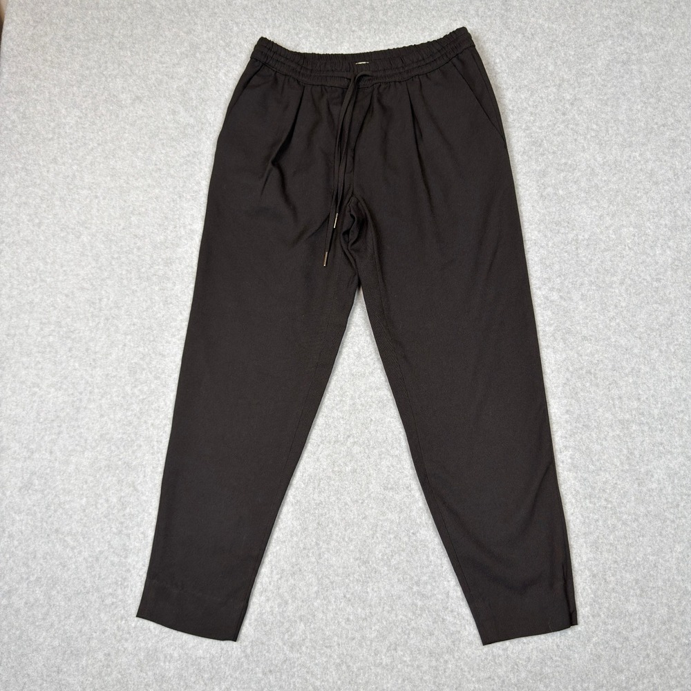 Silence + Noise Black High Waisted Drawstring Ankle Pants Womens XS